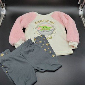 Mandalorian 2 Pc Kids Set 3T Baby Yoda Outfit Sweater Pants Disney Clothing
